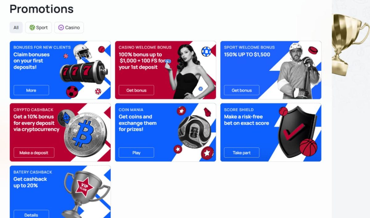 Battery Casino Bonus 2026 – C$5,000 Over Five Deposits + FS image 1