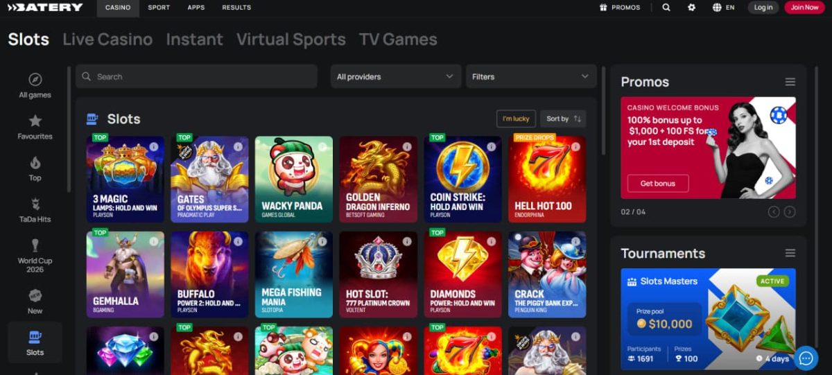 Battery Casino - C$5,000 Bonus & 225 Free Spins image 2